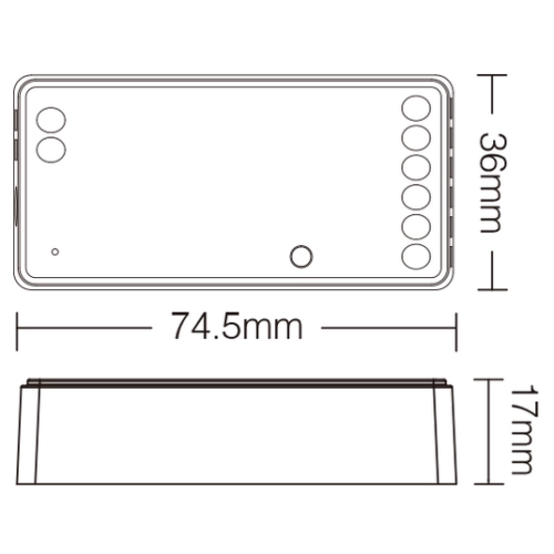 KONTROLER MONO/CCT/RGB/RGBW/RGB+CCT 12A 12-24V